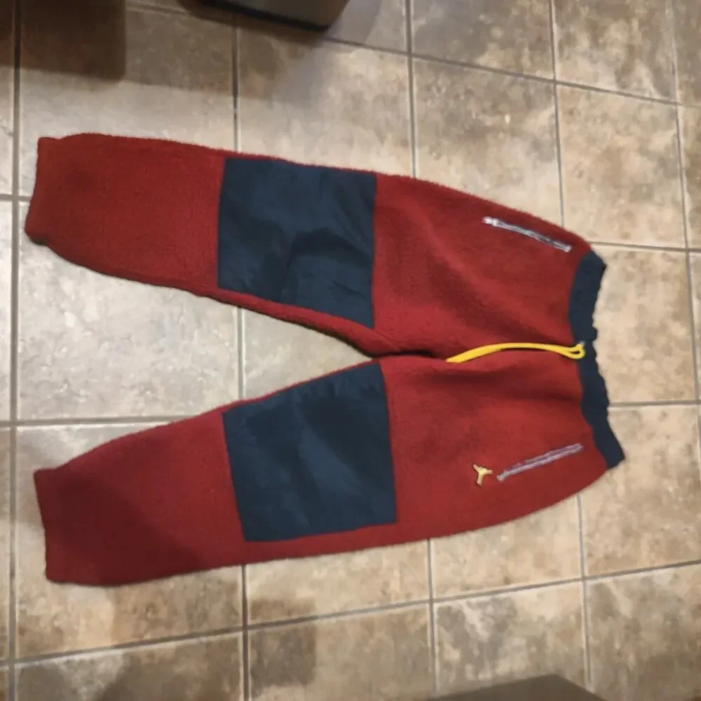Jordan Red Fleece Pants Size L Large Sweatpants Vintage